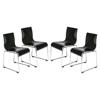 LeisureModLeisureMod | Lima Modern Acrylic Chair, Set of 4 | LC19TR4LC19TBL4Aloha Habitat