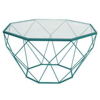 LeisureModLeisureMod | Malibu Large Modern Octagon Glass Top Coffee Table With Geometric Base | MD31MD31BUAloha Habitat