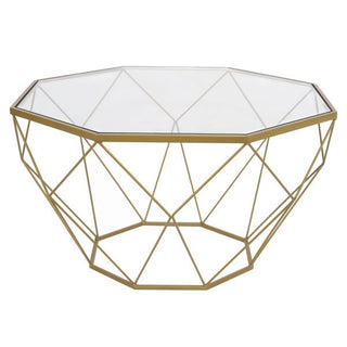LeisureModLeisureMod | Malibu Large Modern Octagon Glass Top Coffee Table With Geometric Base | MD31MD31GGAloha Habitat