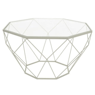 LeisureModLeisureMod | Malibu Large Modern Octagon Glass Top Coffee Table With Geometric Base | MD31MD31WAloha Habitat