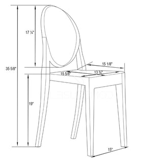 LeisureModLeisureMod | Marion Transparent Acrylic Modern Chair, Set of 4 | GV19CL4GV19CL4Aloha Habitat