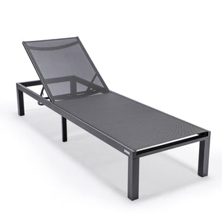 LeisureModLeisureMod | Marlin Patio Chaise Lounge Chair With Black Aluminum Frame, Set of 2 | MLBL-77W2MLBL-77BL2Aloha Habitat