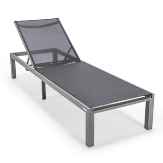 LeisureModLeisureMod | Marlin Patio Chaise Lounge Chair With Grey Aluminum Frame, Set of 2 | MLGR-77W2MLGR-77BL2Aloha Habitat