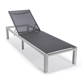 LeisureModLeisureMod | Marlin Patio Chaise Lounge Chair With White Aluminum Frame | MLW-77MLW-77BLAloha Habitat