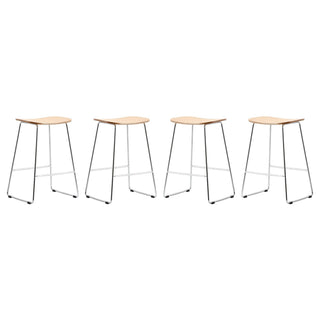 LeisureModLeisureMod | Melrose Modern Wood Counter Stool With Chrome Frame | MS26NW4MS26NW4Aloha Habitat