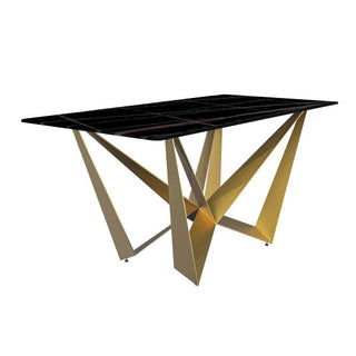 LeisureModLeisureMod | Nuvor Mid-Century Modern Dining Table with a 55" Rectangular Top and Gold Steel Base | NTG-GNTG-55BLG-SAloha Habitat