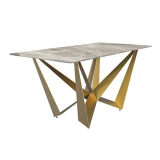 LeisureModLeisureMod | Nuvor Mid-Century Modern Dining Table with a 55" Rectangular Top and Gold Steel Base | NTG-GNTG-55DGR-SAloha Habitat