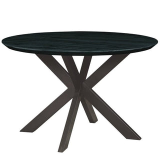 LeisureModLeisureMod | Ravenna 47" Round Wood Dining Table With Modern Metal Base | RTX47RTX47BLAloha Habitat