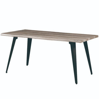 LeisureModLeisureMod | Ravenna Modern Rectangular Wood 63" Dining Table With Metal Legs | RTM63RTM63BLAloha Habitat