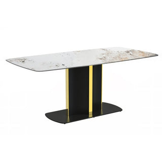 LeisureModLeisureMod | Sylva Series Modern Dining Table Black and Gold Base, With 55 Stone Top | STBLG-55STBLG-55CG-SAloha Habitat
