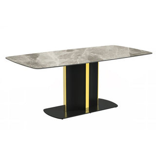 LeisureModLeisureMod | Sylva Series Modern Dining Table Black and Gold Base, With 55 Stone Top | STBLG-55STBLG-55DGR-SAloha Habitat