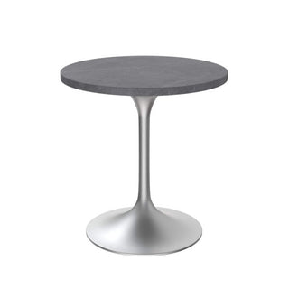 LeisureModLeisureMod | Verve Collection 27 Round Dining Table, Brushed Chrome Base with Sintered Stone Top | VT20BS-27-SVT20BS-27GRSAloha Habitat