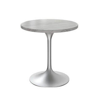 LeisureModLeisureMod | Verve Collection 27 Round Dining Table, Brushed Chrome Base with Sintered Stone Top | VT20BS-27-SVT20BS-27WSAloha Habitat