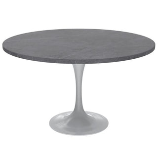 LeisureModLeisureMod | Verve Collection 48 Round Dining Table, White Base with Sintered Stone Top | VT23-48SVT23W-48GRSAloha Habitat