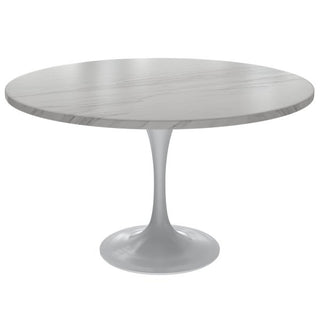 LeisureModLeisureMod | Verve Collection 48 Round Dining Table, White Base with Sintered Stone Top | VT23-48SVT23W-48WSAloha Habitat