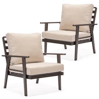 LeisureModLeisureMod | Walbrooke Modern Brown Patio Arm Chair, Set of 2 | WBR-31-27R2WBR-31-27BG2Aloha Habitat