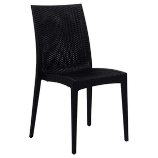 LeisureModLeisureMod | Weave Mace Indoor/Outdoor Dining Chair (Armless), Set of 4 | MC19BL4MC19BL4Aloha Habitat