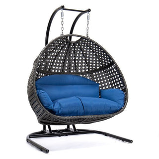LeisureModLeisureMod | Wicker Hanging Double Egg Swing Chair | EKDCHEKDCH-57BUAloha Habitat