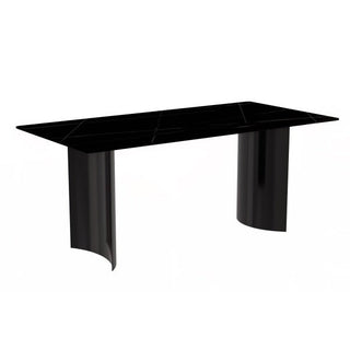 LeisureModLeisureMod | Zara Series Modern Dining Table Black Stainless Steel Base, With 55 Stone Top | ZT29BL-55ZT29BL-55BLG-SAloha Habitat