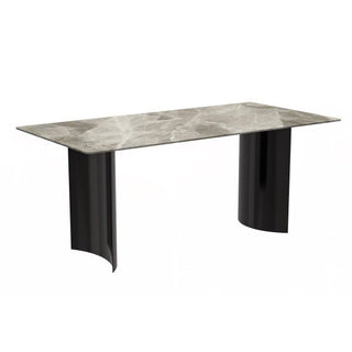LeisureModLeisureMod | Zara Series Modern Dining Table Black Stainless Steel Base, With 55 Stone Top | ZT29BL-55ZT29BL-55DGR-SAloha Habitat