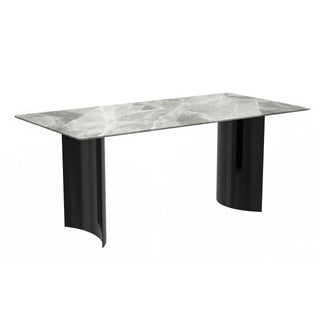 LeisureModLeisureMod | Zara Series Modern Dining Table Black Stainless Steel Base, With 55 Stone Top | ZT29BL-55ZT29BL-55IGR-SAloha Habitat