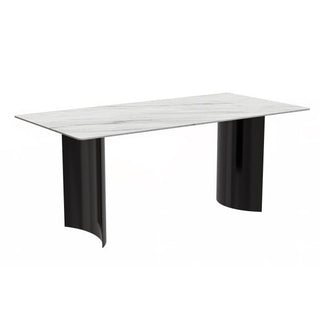 LeisureModLeisureMod | Zara Series Modern Dining Table Black Stainless Steel Base, With 55 Stone Top | ZT29BL-55ZT29BL-55W-SAloha Habitat