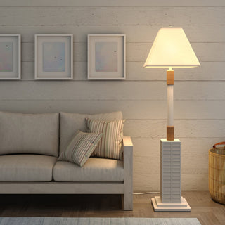 Lux LightingFloor Shutter 63" Polyresin Coastal Floor Lamp off white (1pk)LUX-FL-1752-WHITEAloha Habitat