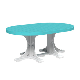 LuxCraft4′ x 6′ Outdoor Oval TableP46OABWDAloha Habitat