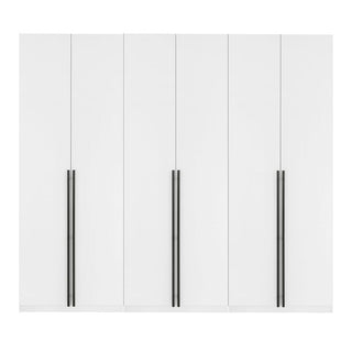 Manhattan ComfortManhattan Comfort | Lee Modern Freestanding Wardrobe Closet 3.0 with 1 Hanging Rod, 3 Shoe Shelves, and 1 Basic Shelf Set of 33-WC003-WHAloha Habitat