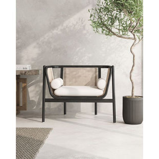 Manhattan ComfortManhattan Comfort | Versailles Accent Chair in Black, Natural Cane and CreamACCA01-CRAloha Habitat