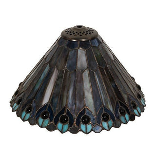 Meyda Lighting12" Wide Tiffany Jeweled Peacock Shade26311Aloha Habitat