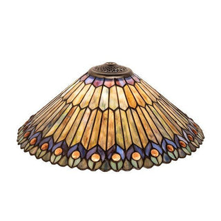 Meyda Lighting17" Wide Tiffany Jeweled Peacock Shade26314Aloha Habitat