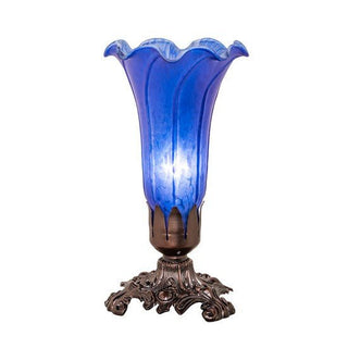 Meyda Lighting8" High Blue Tiffany Pond Lily Victorian Accent Lamp11262Aloha Habitat