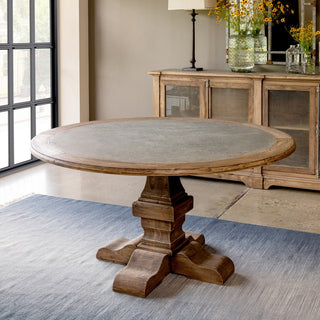 Park Hill CollectionPark Hill | Aged Zinc Top Round Dining Table | EFT06093EFT06093Aloha Habitat