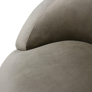 PasargadPasargad Home Cortina Velvet Upholstered Swivel Base Crescent Chair, MochaCHAIR - C0242BAloha Habitat