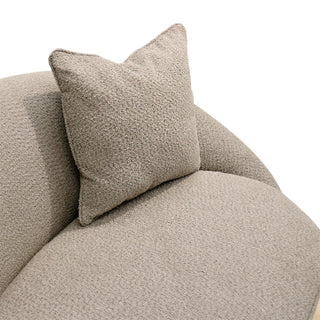 PasargadPasargad Home Luna Collection Curved Sofa, 2 Pillows Included, MochaSOFA - DS0440MAloha Habitat