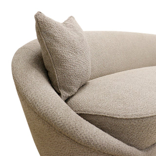PasargadPasargad Home Luna Collection Curved Sofa, 2 Pillows Included, MochaSOFA - DS0440MAloha Habitat