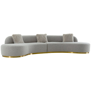 PasargadPasargad Home Simona Upholstered Sofa with 3 Pillows, Width 150.4" GreyPZW - 943GAloha Habitat