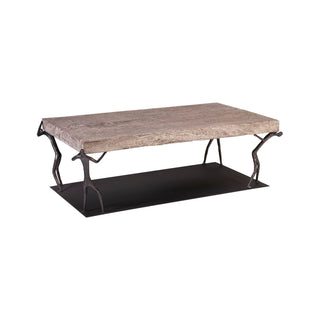 Phillips CollectionAtlas Coffee Table, Chamcha Wood, Gray Stone Finish, MetalTH100838Aloha Habitat
