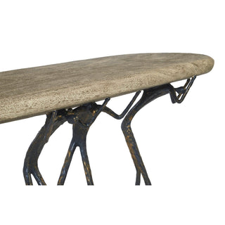 Phillips CollectionAtlas Console Table, Gray Stone Finish, MetalTH100399Aloha Habitat