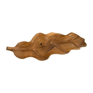 Phillips CollectionCarved Leaf Sculpture on Stand, MahoganyID83700Aloha Habitat