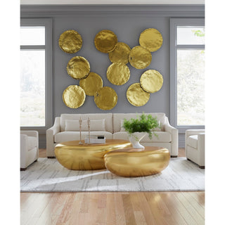Phillips CollectionCast Oil Drum Wall Discs, Gold Leaf, Set of 4PH60516Aloha Habitat