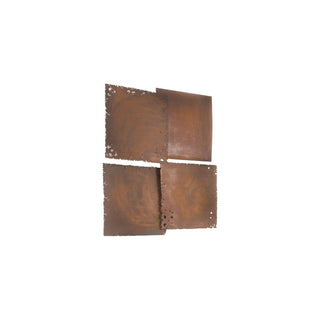 Phillips CollectionCast Square Oil Drum Wall Tiles, Resin, Rust Finish, Set of 4PH59609Aloha Habitat