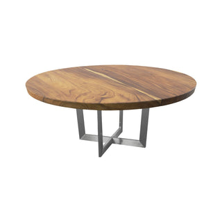 Phillips CollectionChuleta Round Dining Table on Stainless Steel Base, NaturalTH108094Aloha Habitat