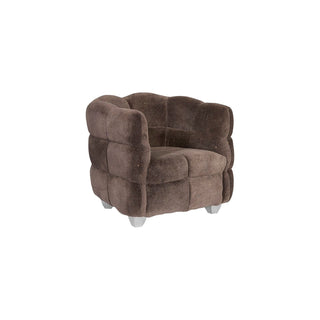 Phillips CollectionCloud Club Chair, Distressed Brown Fabric, Stainless Steel LegsPH99966Aloha Habitat