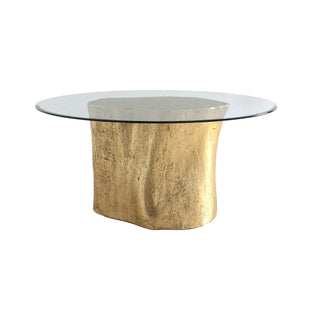 Phillips CollectionLog Dining Table, 60" Glass Top, Gold LeafPH57269Aloha Habitat