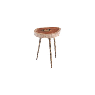 Phillips CollectionMolten Side Table, SM, Poured Brass In WoodIN83484Aloha Habitat