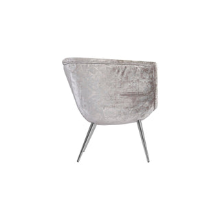 Phillips CollectionNouveau Club Chair, Gray Crushed Velvet Fabric, Stainless Steel LegsPH99963Aloha Habitat
