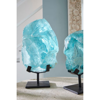 Phillips CollectionRefractory Glass Sculpture, Blue, On BaseID111093Aloha Habitat