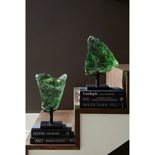 Phillips CollectionRefractory Glass Sculpture, Green, On BaseID68665Aloha Habitat